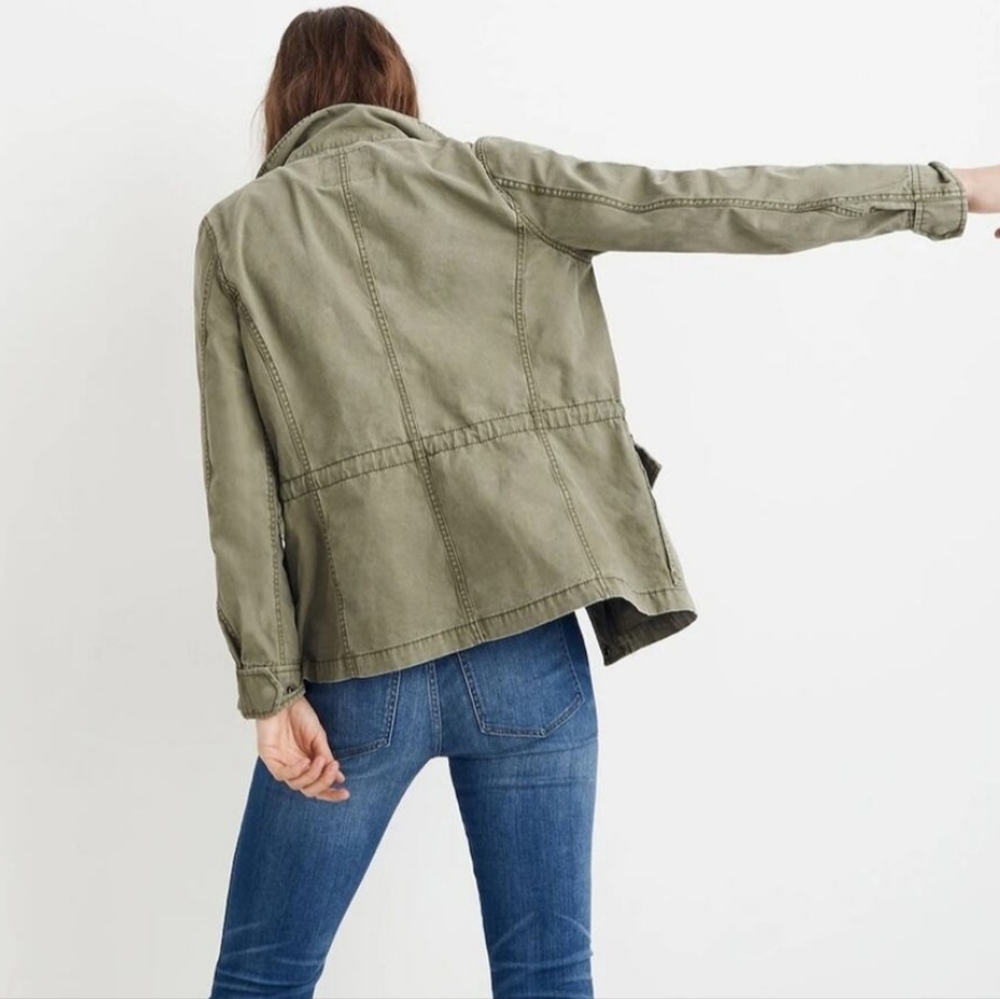 Madewell Khaki Utility Military Dispatch Cargo Green Jacket Size XXS - Picture 2 of 16